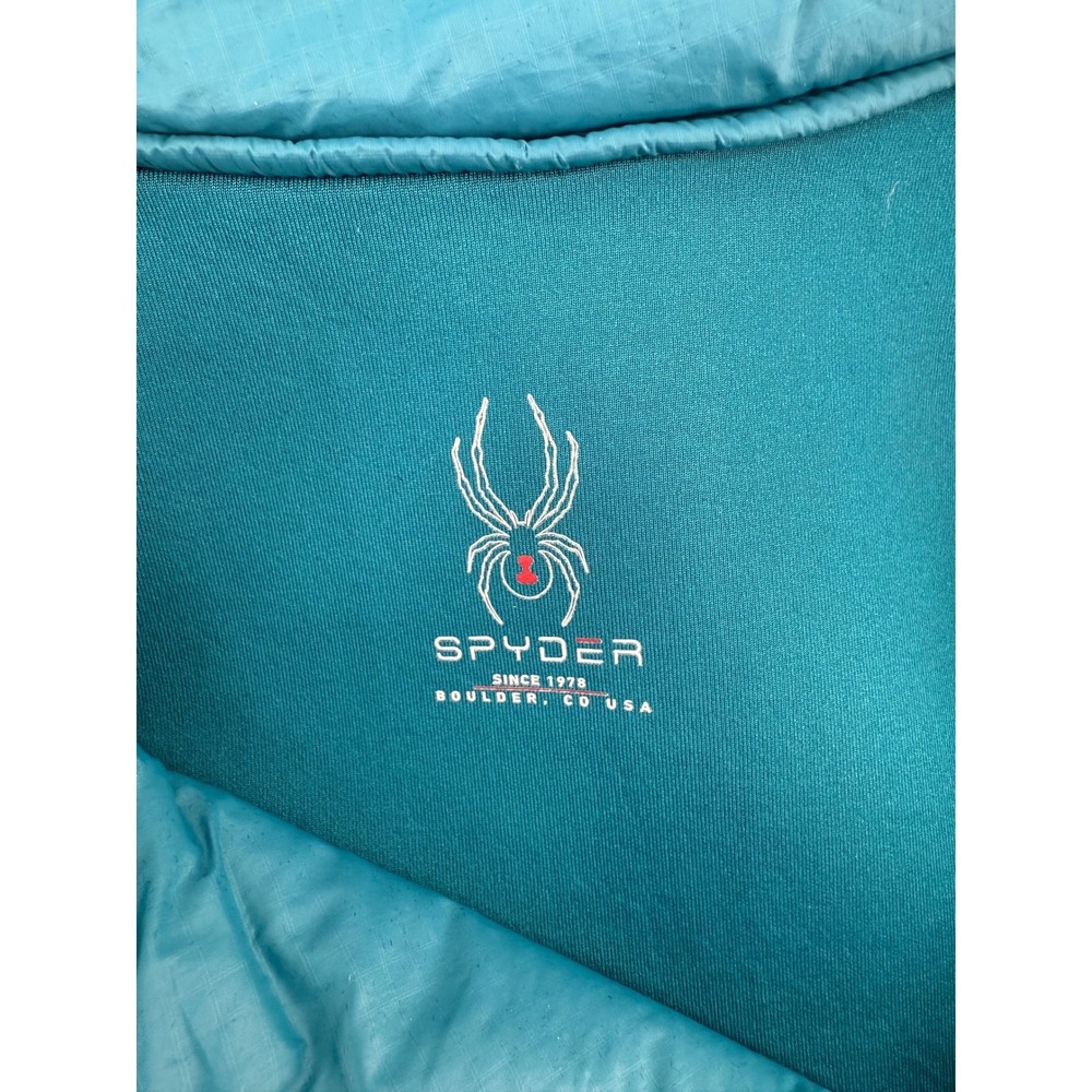 Spyder‎ Monde Zip T Neck Pullover Womens M Teal Athletic Activewear - Picture 4 of 8